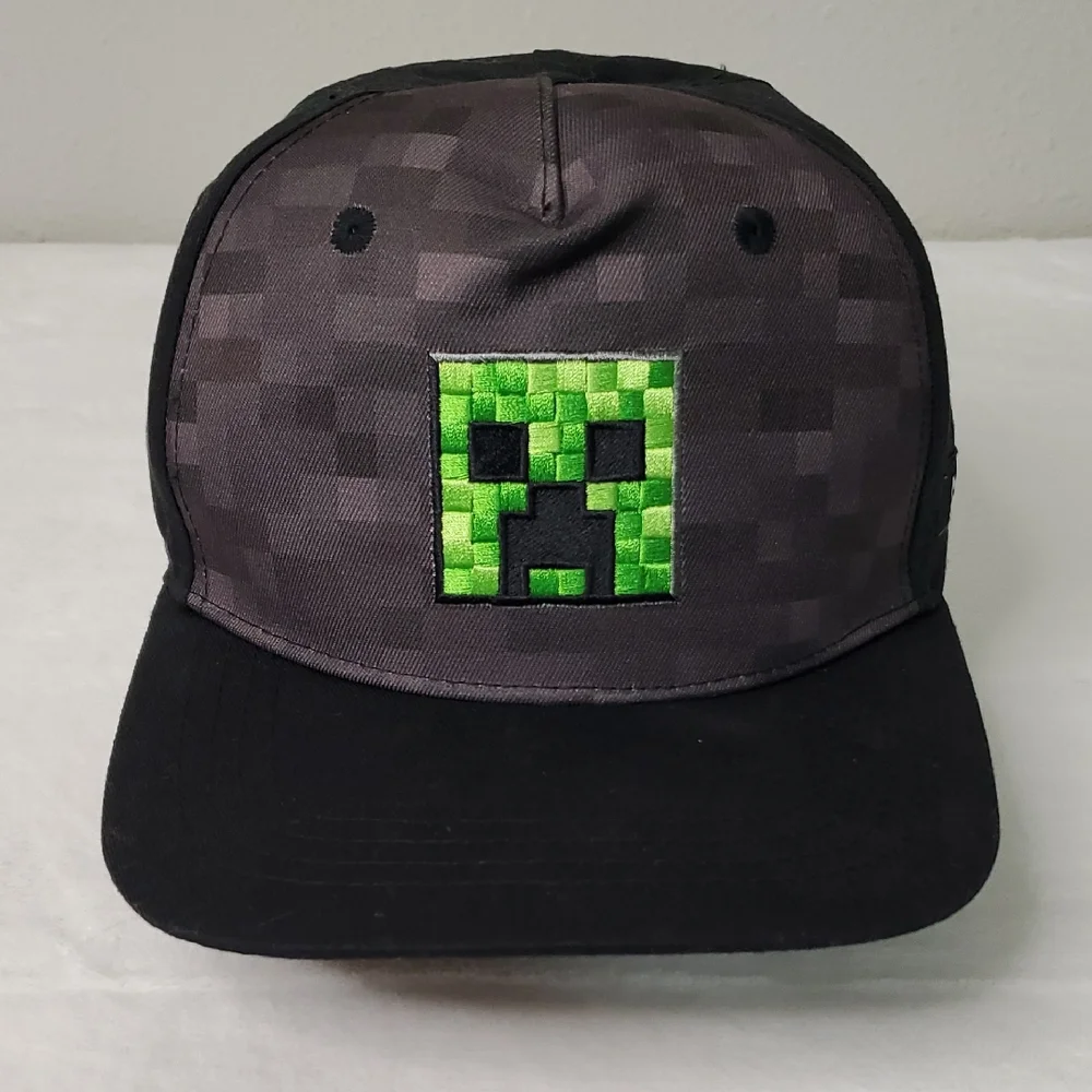 Minecraft Embroidered Creeper Baseball Hat Adjustable Snapback Cap One size